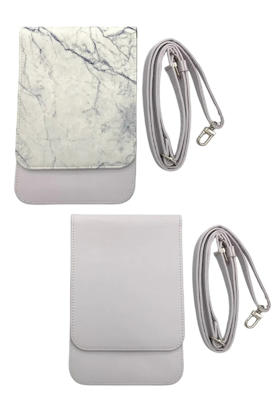 Caseable 2-pack Crossbody Phone Bags Protection Lilac/White Marble